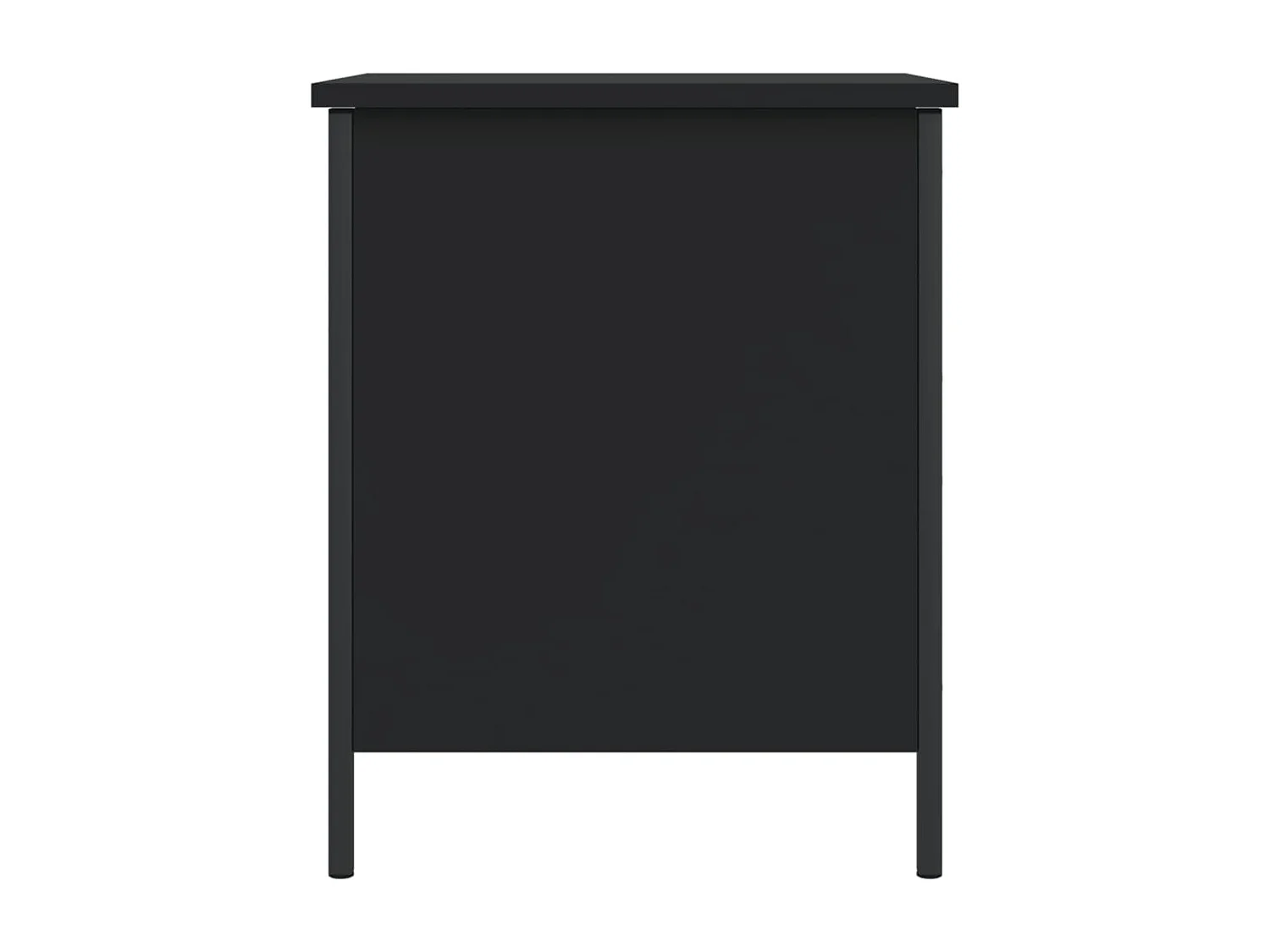 Banc de rangement noir 40x42,5x50 bois d'ingénierie
