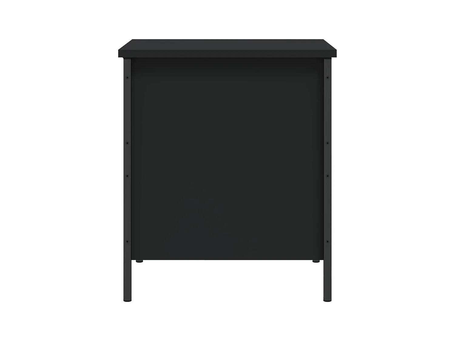 Banc de rangement noir 40x42,5x50 bois d'ingénierie