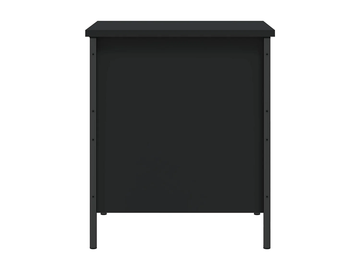 Banc de rangement noir 40x42,5x50 bois d'ingénierie