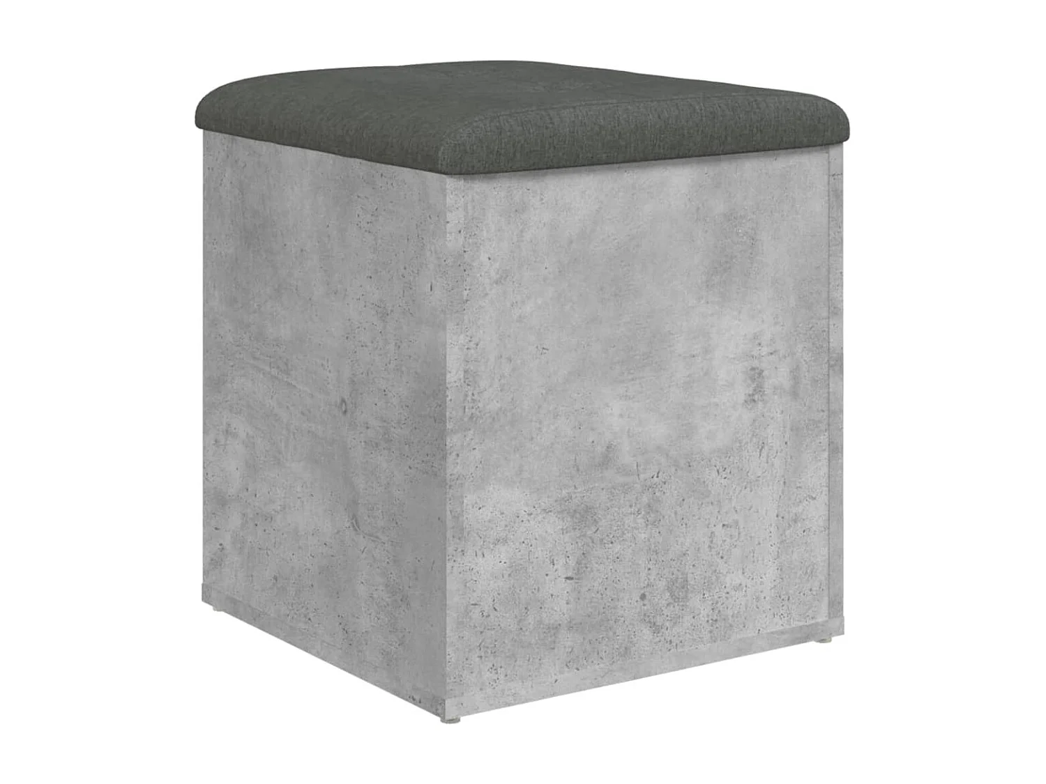 Banc de rangement gris béton 42x42x45 bois d'ingénierie