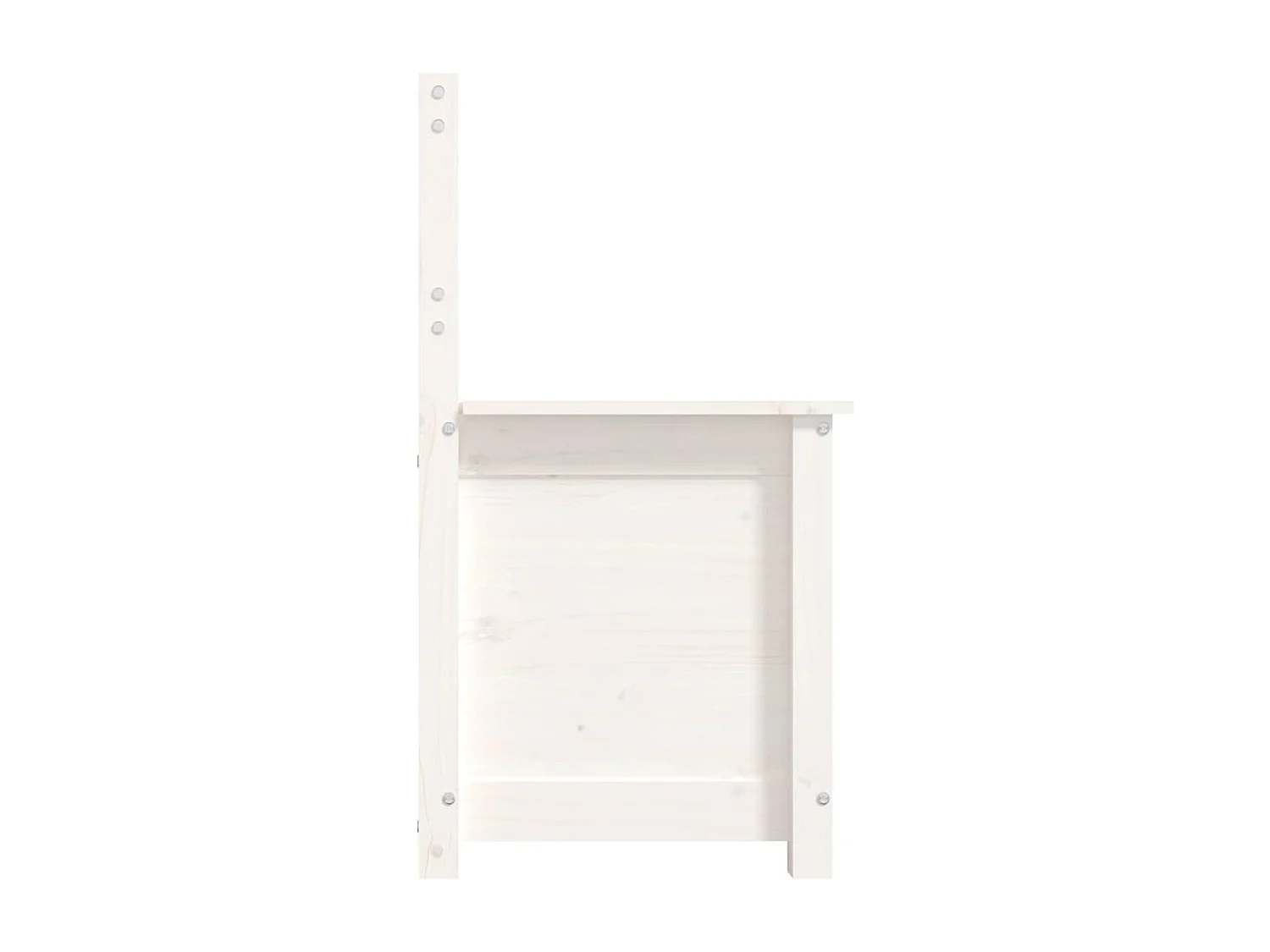 Banc Blanc 80x41x77 Bois de pin massif