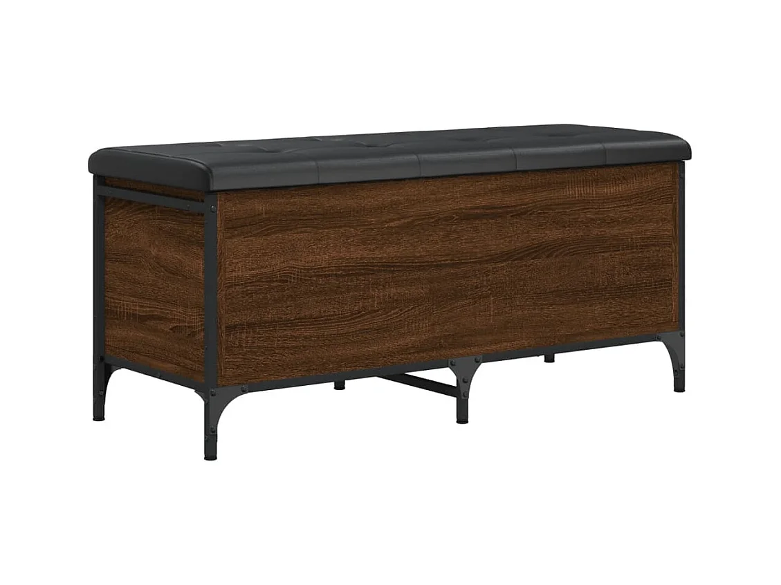 Banc de rangement chêne marron 102x42x45 bois d'ingénierie
