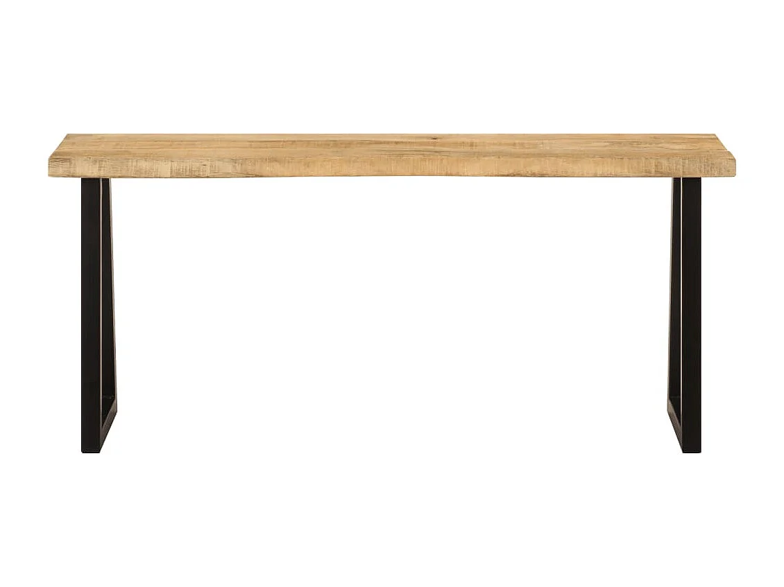 Banc avec bord vivant 105cm bois de manguier massif