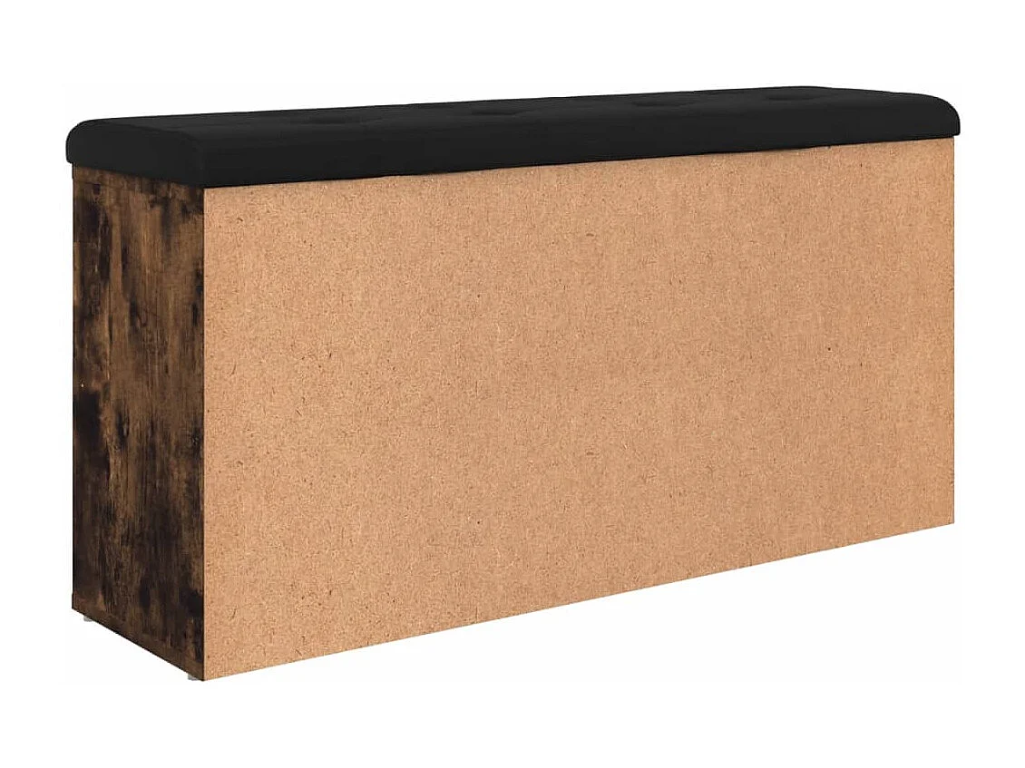 Banc à chaussures chêne fumé 102x32x50 bois d'ingénierie