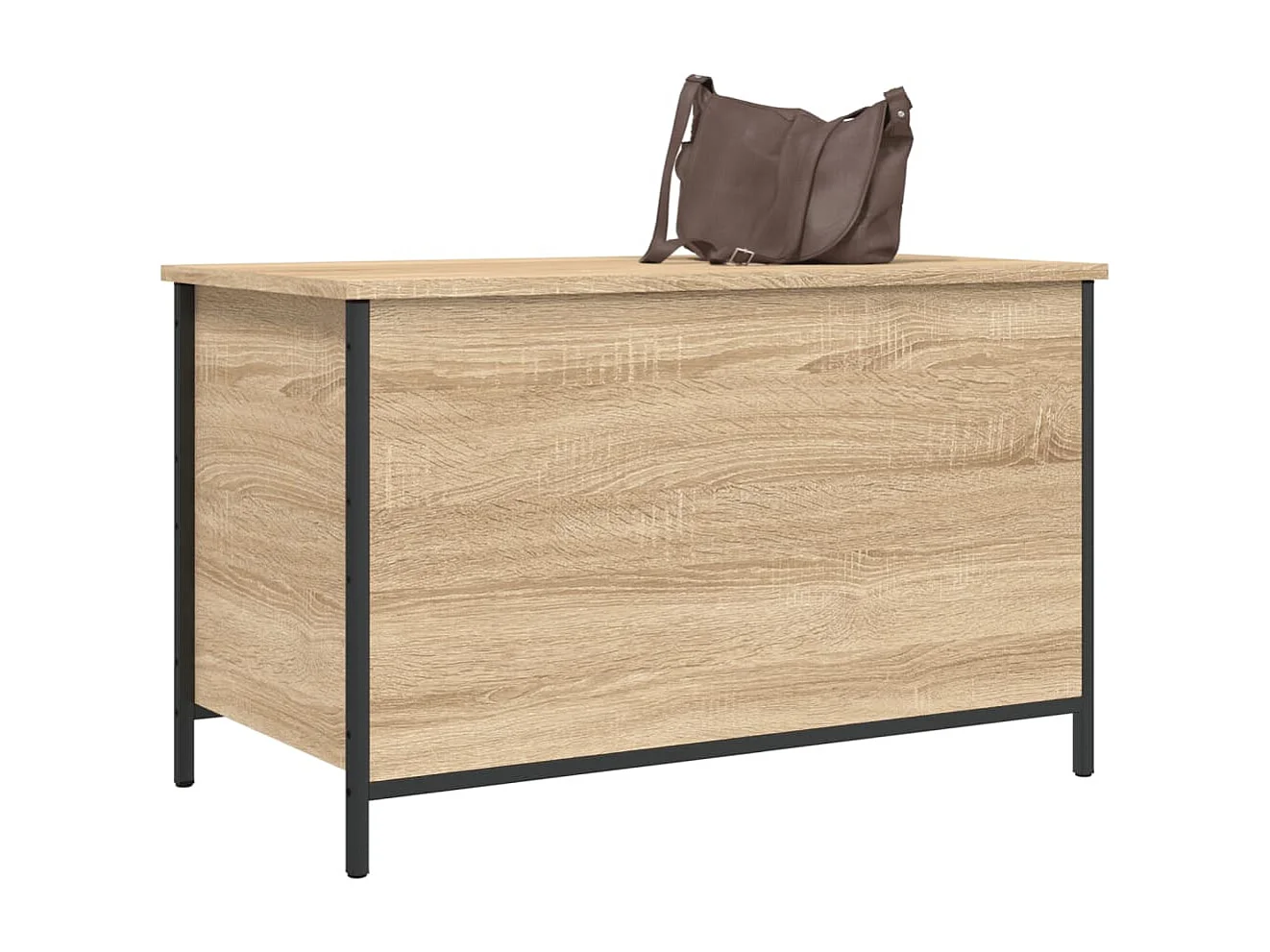 Opbergbankje 80x42,5x50 cm bewerkt hout sonoma eikenkleurig