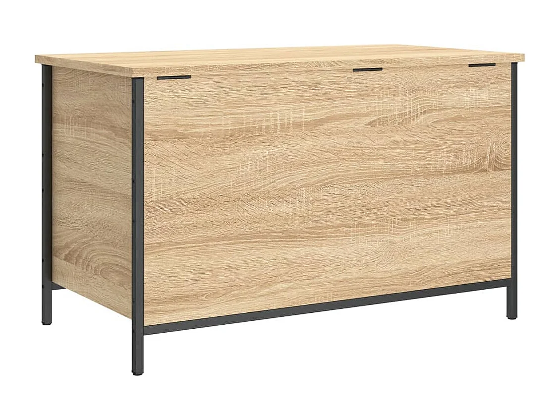 Opbergbankje 80x42,5x50 cm bewerkt hout sonoma eikenkleurig