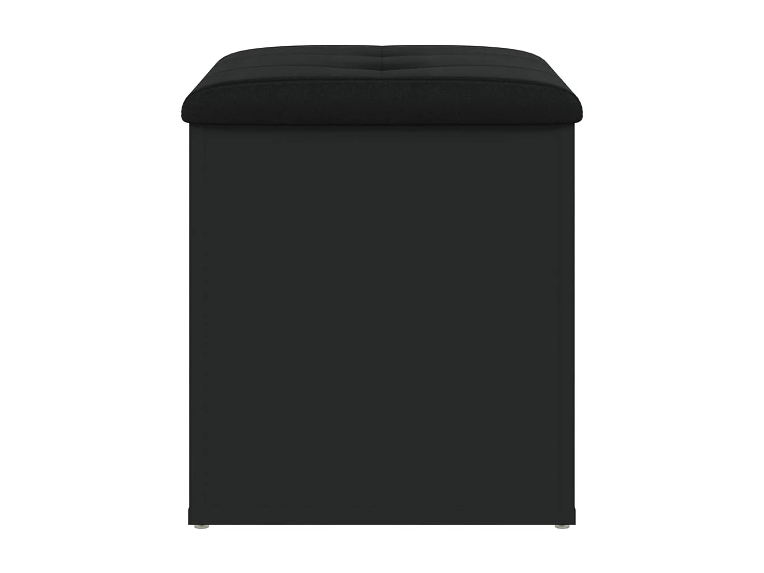 Banc de rangement noir 42x42x45 bois d'ingénierie