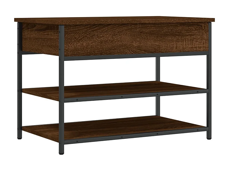 Banc à chaussures chêne marron 70x42,5x50 bois d'ingénierie