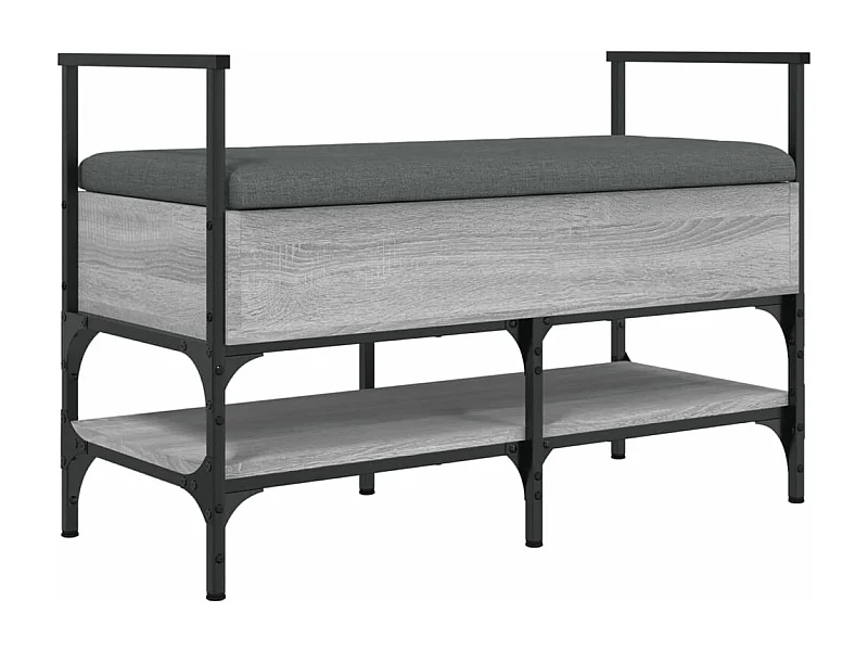 Banc à chaussures sonoma gris 85,5x42x57,5 bois d'ingénierie