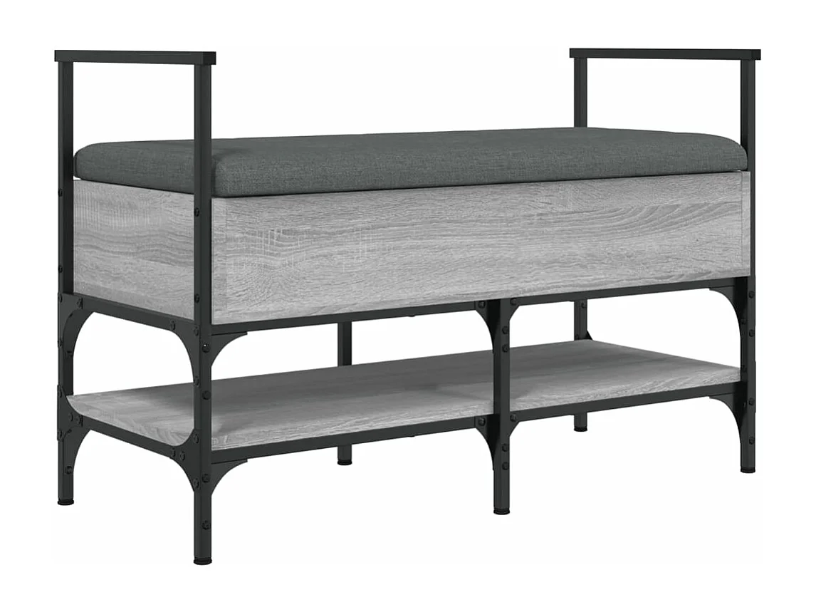 Banc à chaussures sonoma gris 85,5x42x57,5 bois d'ingénierie