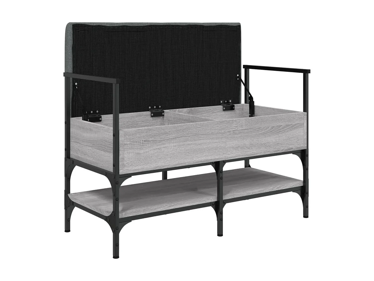 Banc à chaussures sonoma gris 85,5x42x57,5 bois d'ingénierie