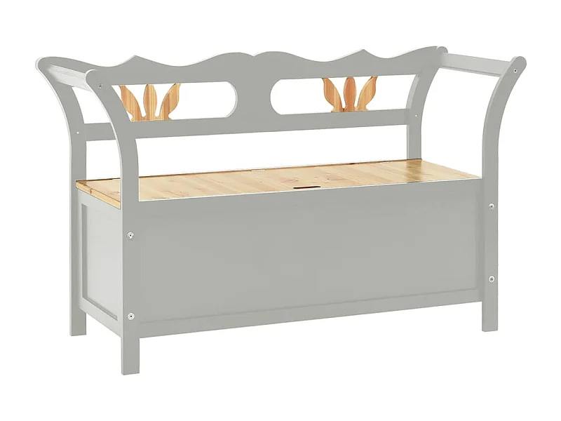 Banc Gris 107x45x75,5 Bois de sapin solide