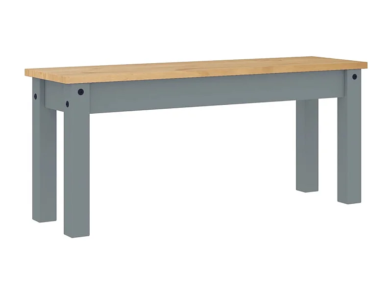 Banc à manger Panama gris 105x30x45 bois massif de pin