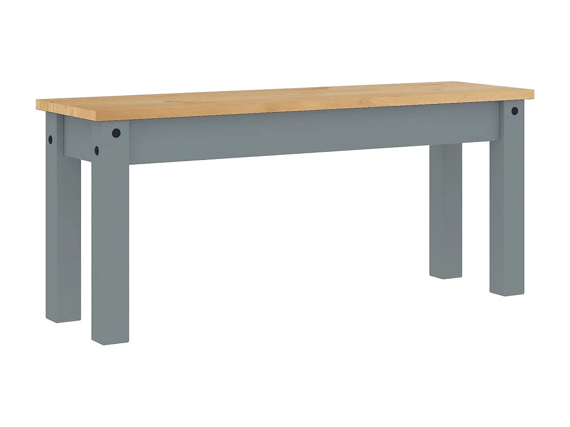 Banc à manger Panama gris 105x30x45 bois massif de pin