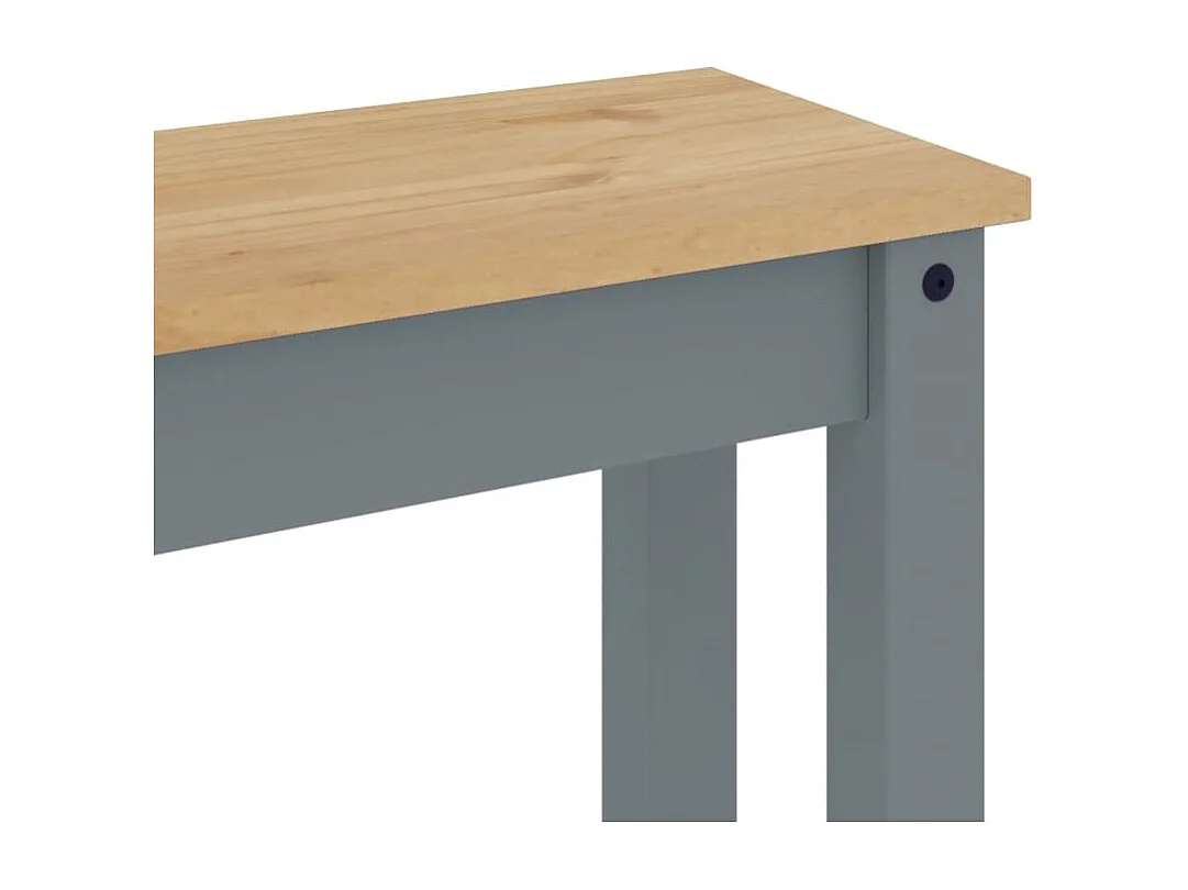 Banc à manger Panama gris 105x30x45 bois massif de pin