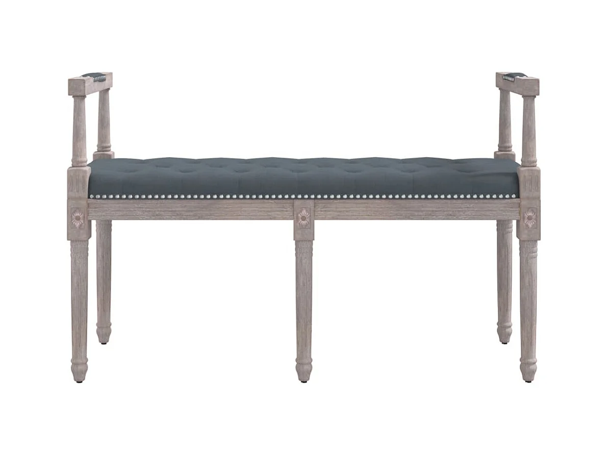 Banc Gris foncé 110x40x70 Velours