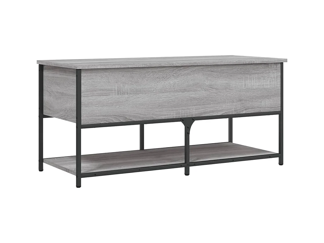 Banc de rangement sonoma gris 100x42,5x47 bois d'ingénierie