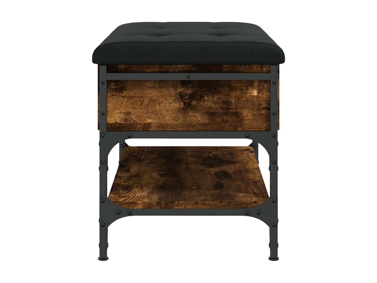 Banc à chaussures chêne fumé 62x42x45 bois d'ingénierie