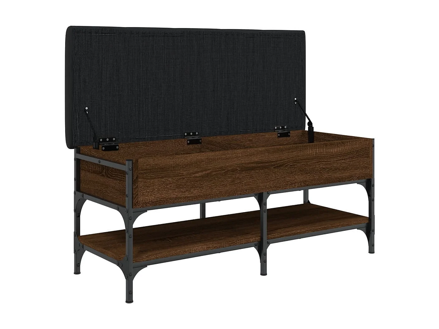 Banc à chaussures chêne marron 102x42x45 bois d'ingénierie