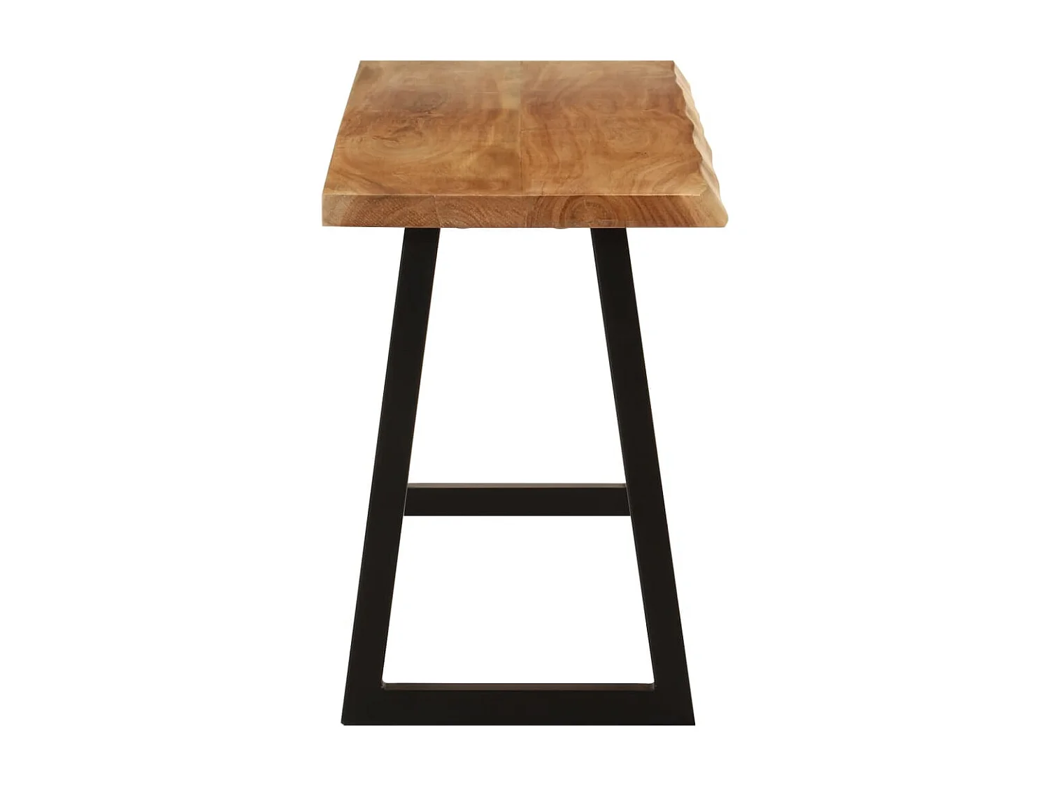 Banc avec bord vivant 105cm bois d'acacia massif