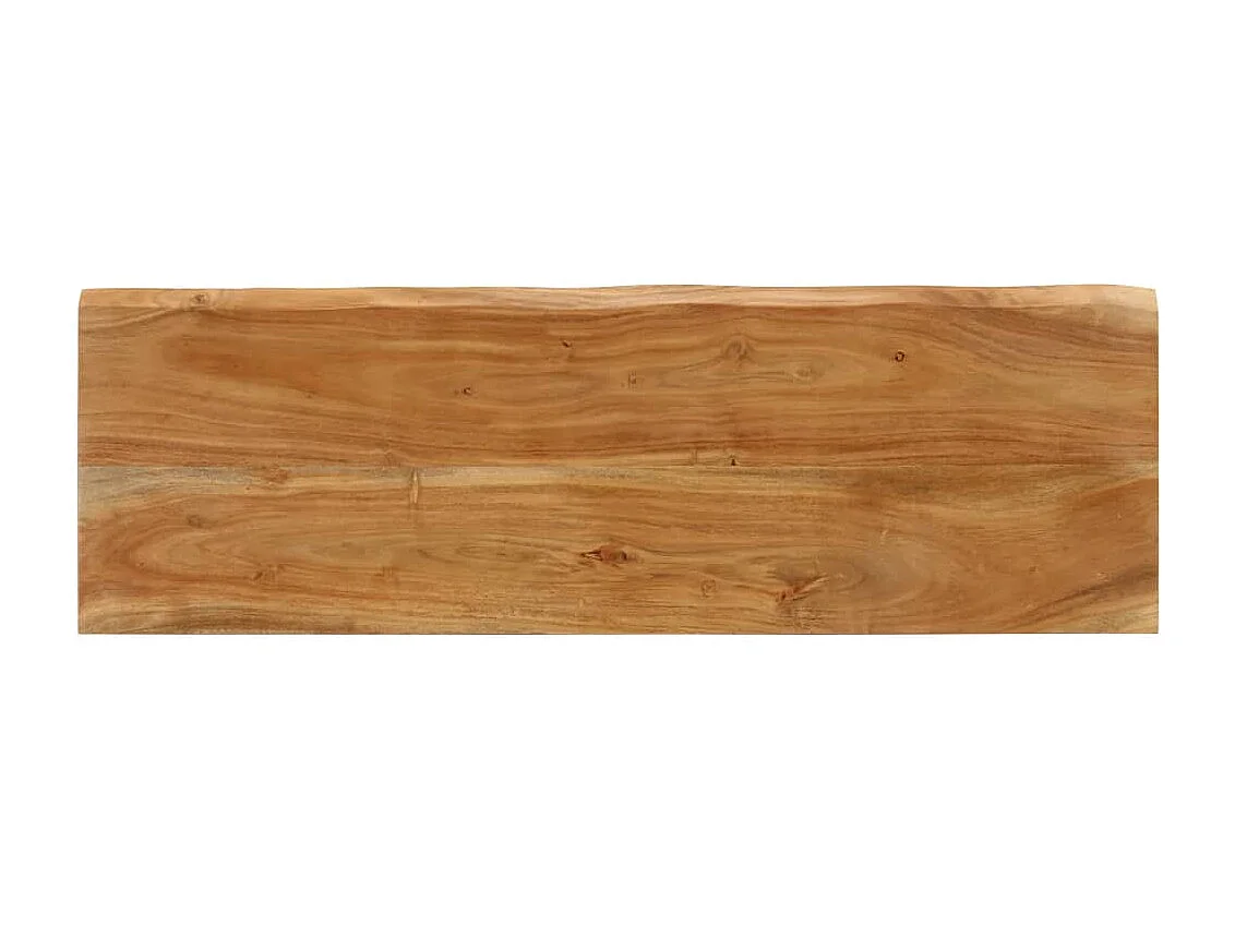 Banc avec bord vivant 105cm bois d'acacia massif