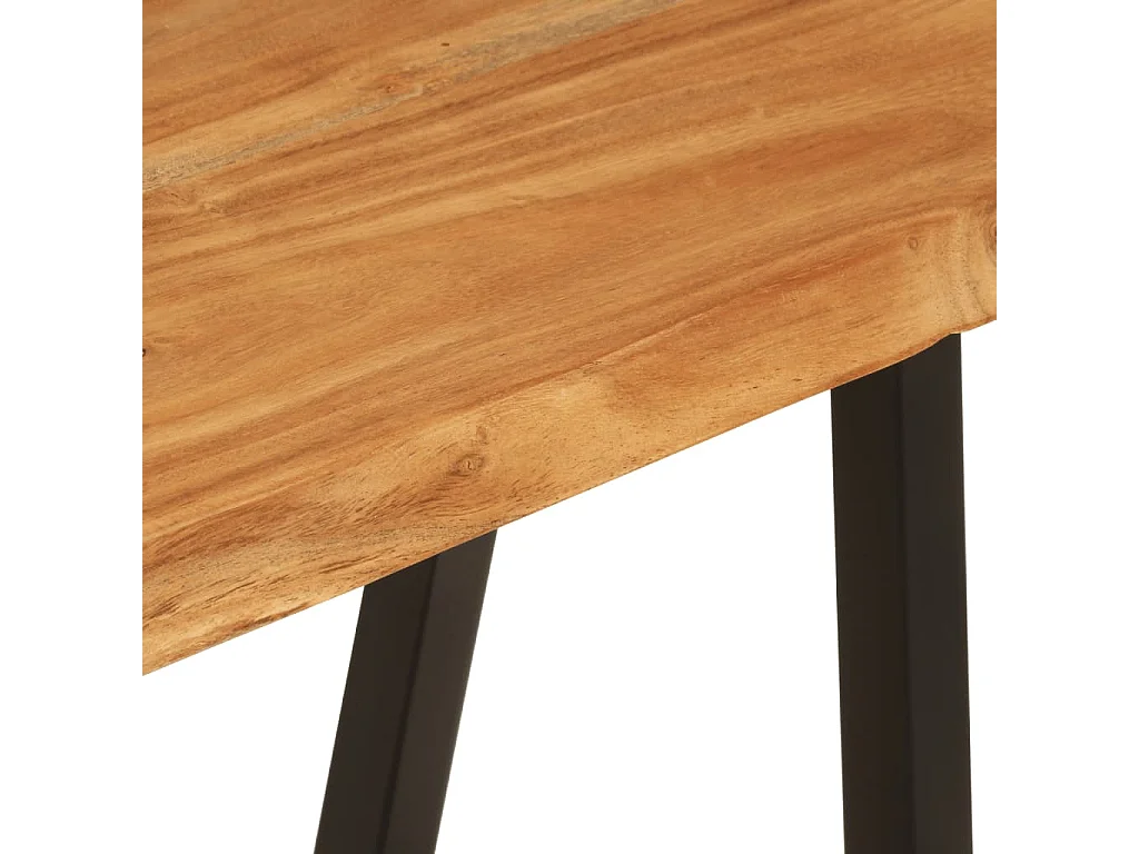 Banc avec bord vivant 105cm bois d'acacia massif