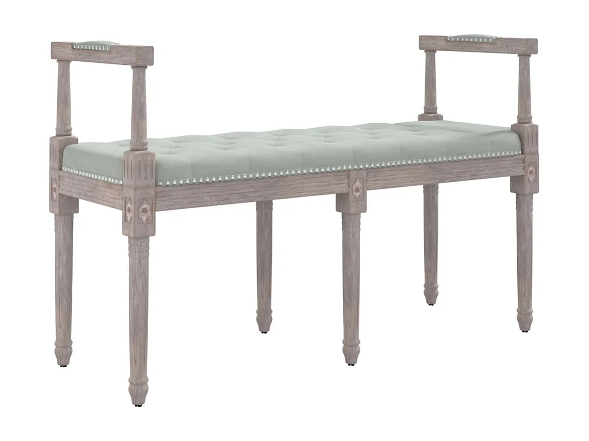 Banc Gris clair 110x40x70 Velours