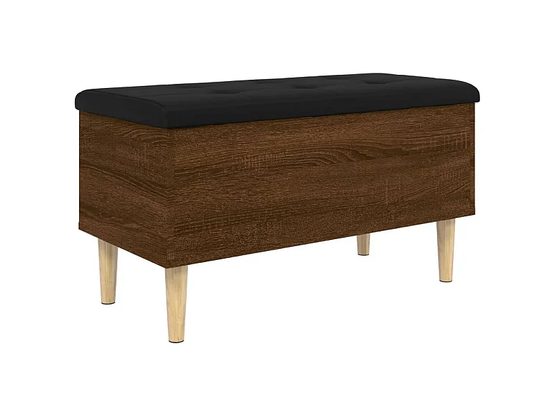 Banc de rangement chêne marron 82x42x46 bois d'ingénierie