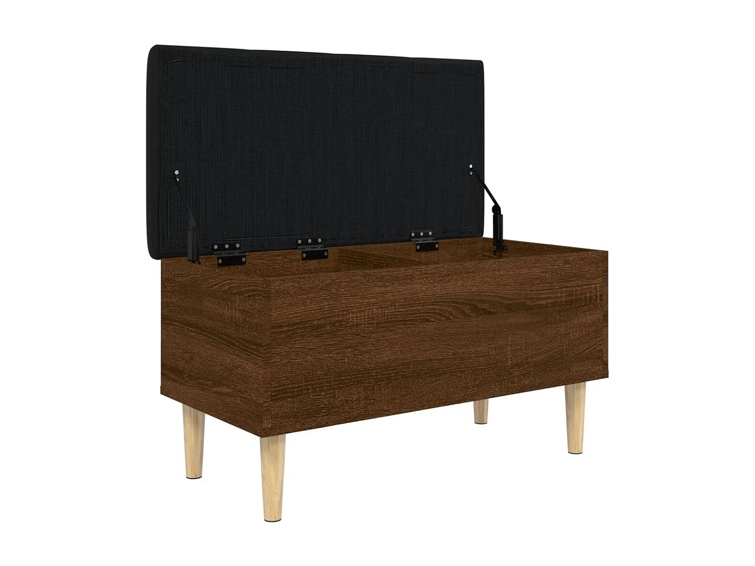 Banc de rangement chêne marron 82x42x46 bois d'ingénierie