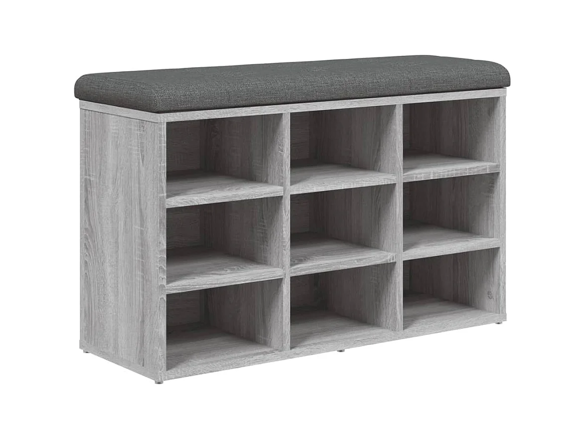 Banc à chaussures sonoma gris 82x32x50 bois d'ingénierie