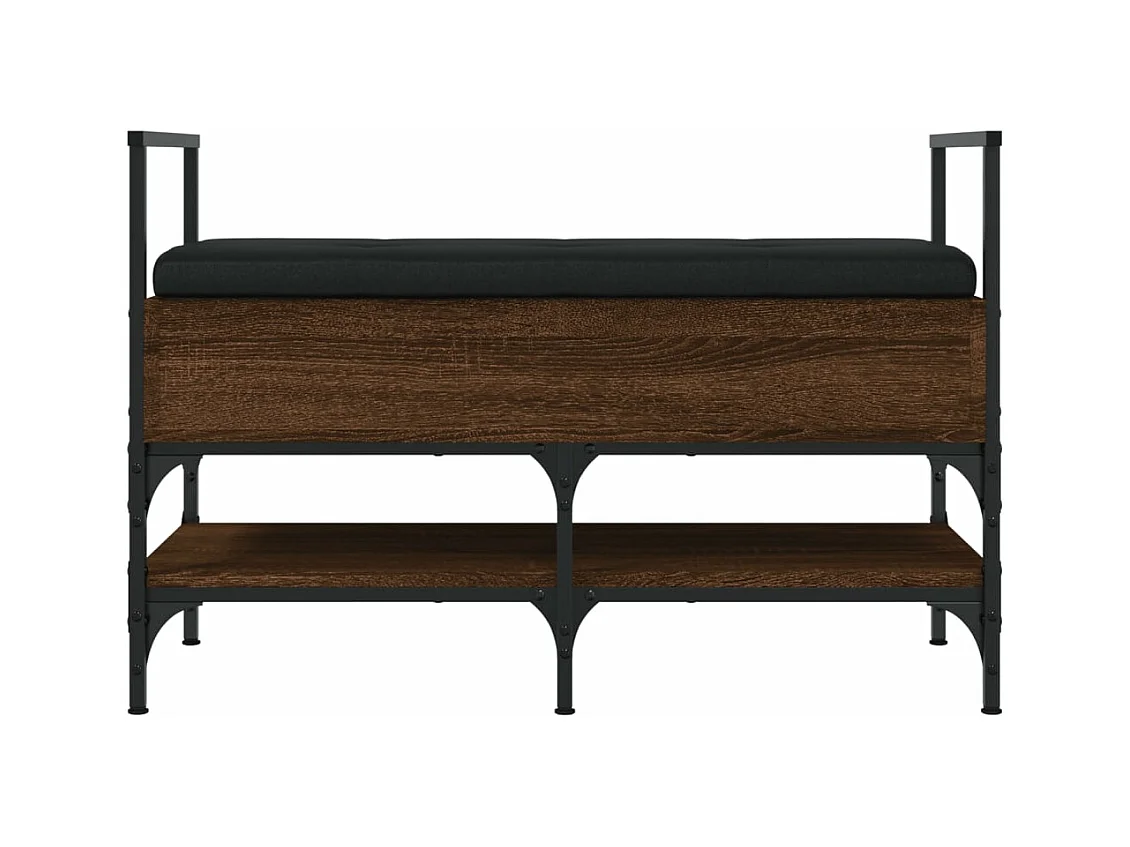vidaXL Banco zapatero madera de ingeniería marrón roble 85,5x42x57,5cm