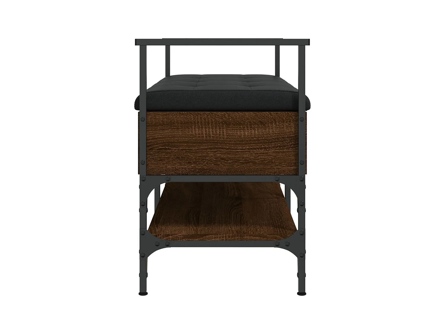 vidaXL Banco zapatero madera de ingeniería marrón roble 85,5x42x57,5cm