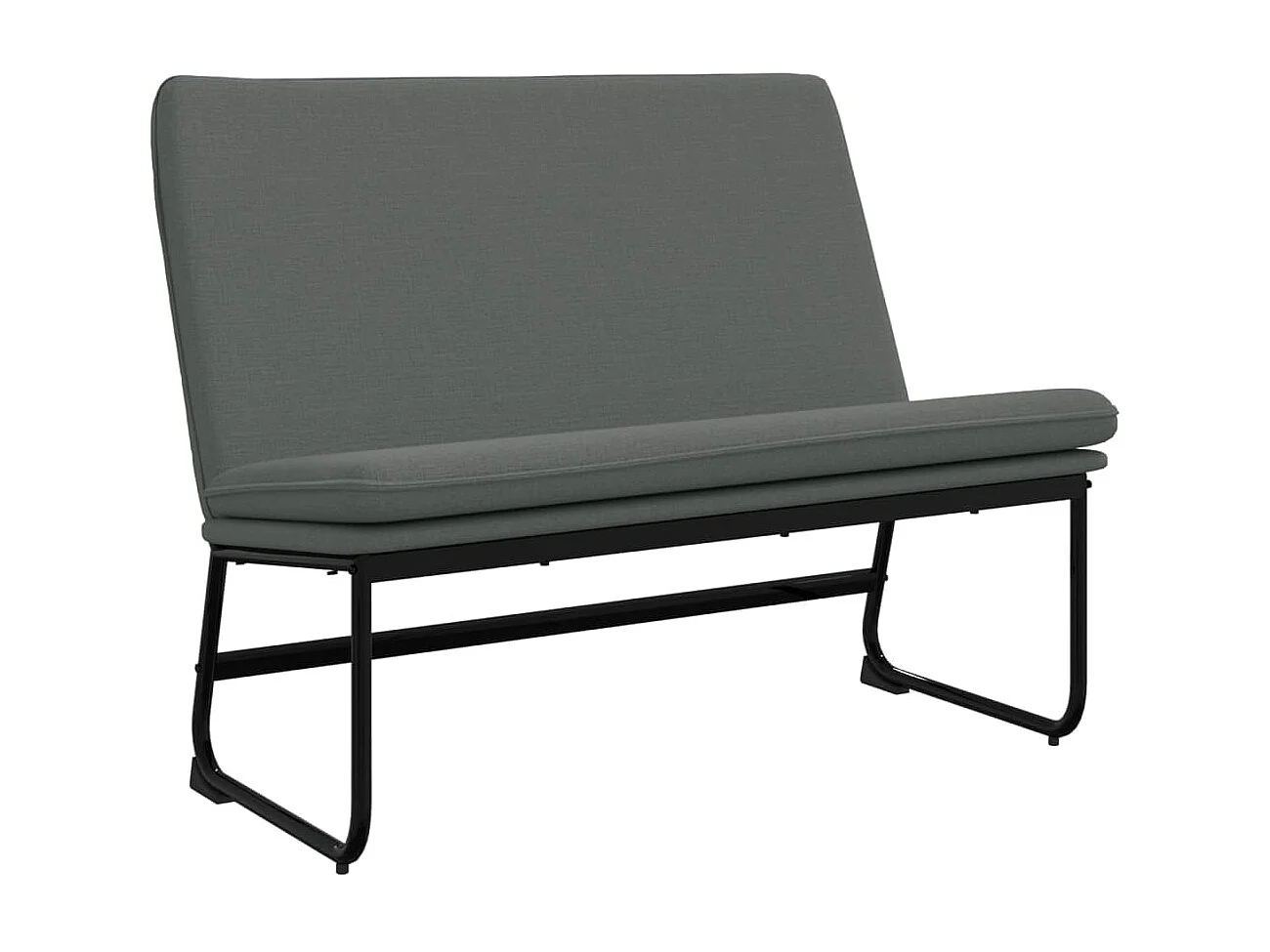 Banc Gris foncé 100x75x76 Tissu