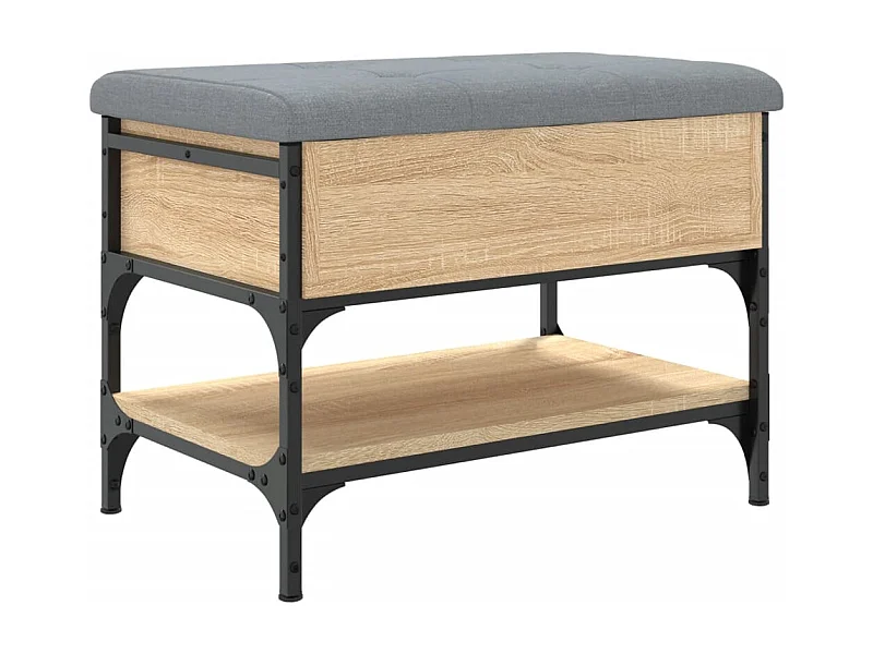Banc à chaussures chêne sonoma 62x42x45 bois d'ingénierie