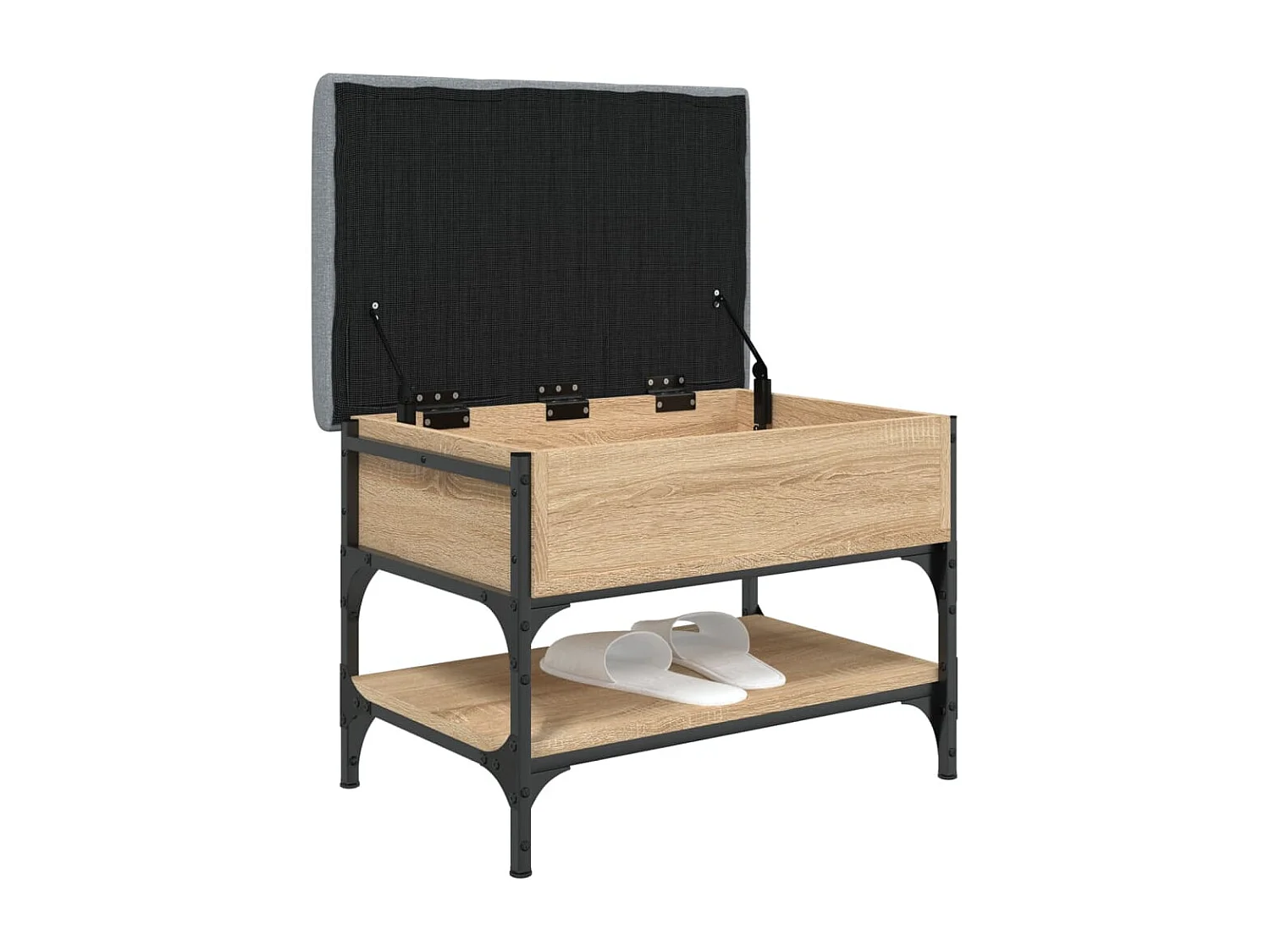 Banc à chaussures chêne sonoma 62x42x45 bois d'ingénierie