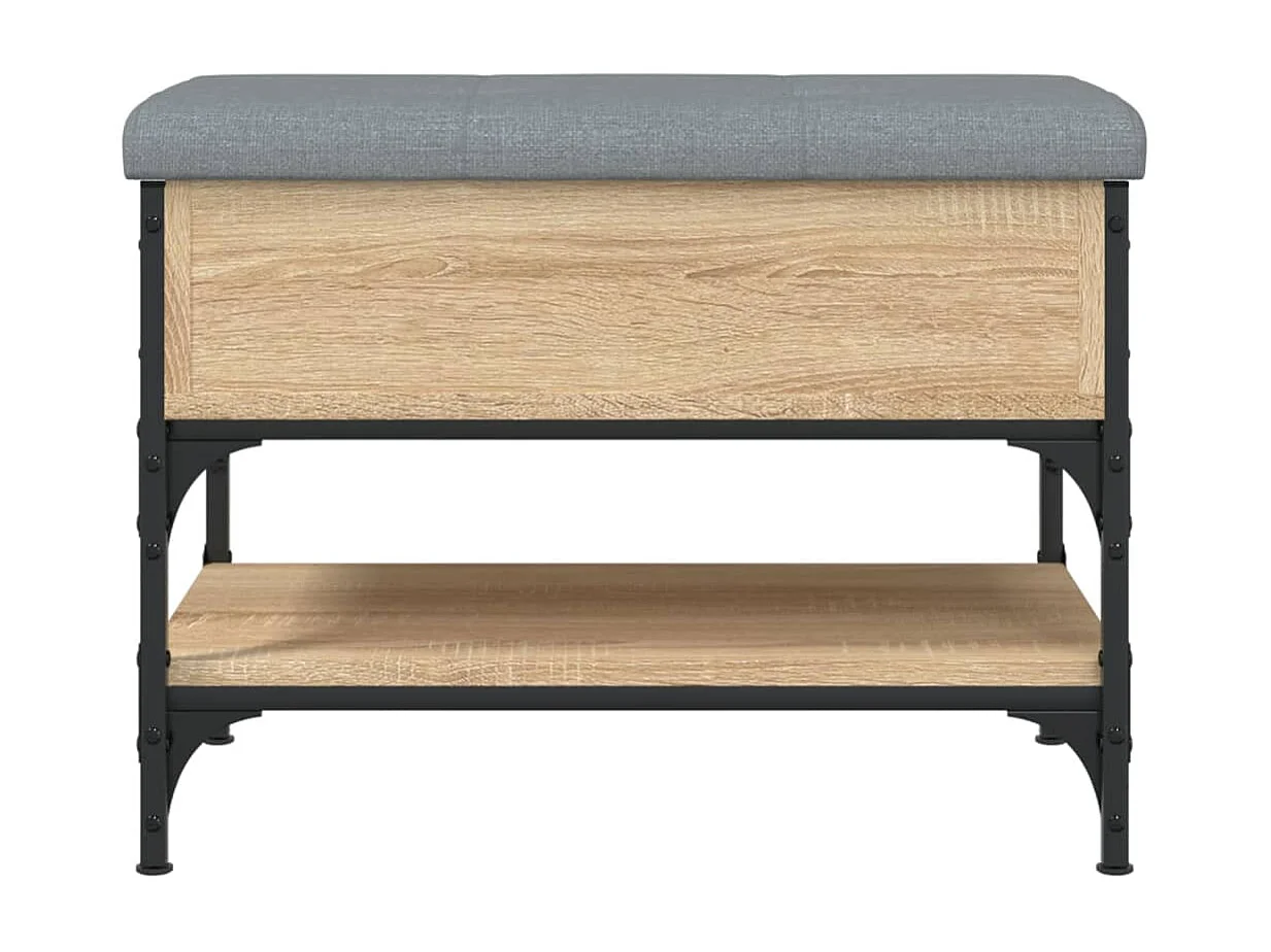 Banc à chaussures chêne sonoma 62x42x45 bois d'ingénierie