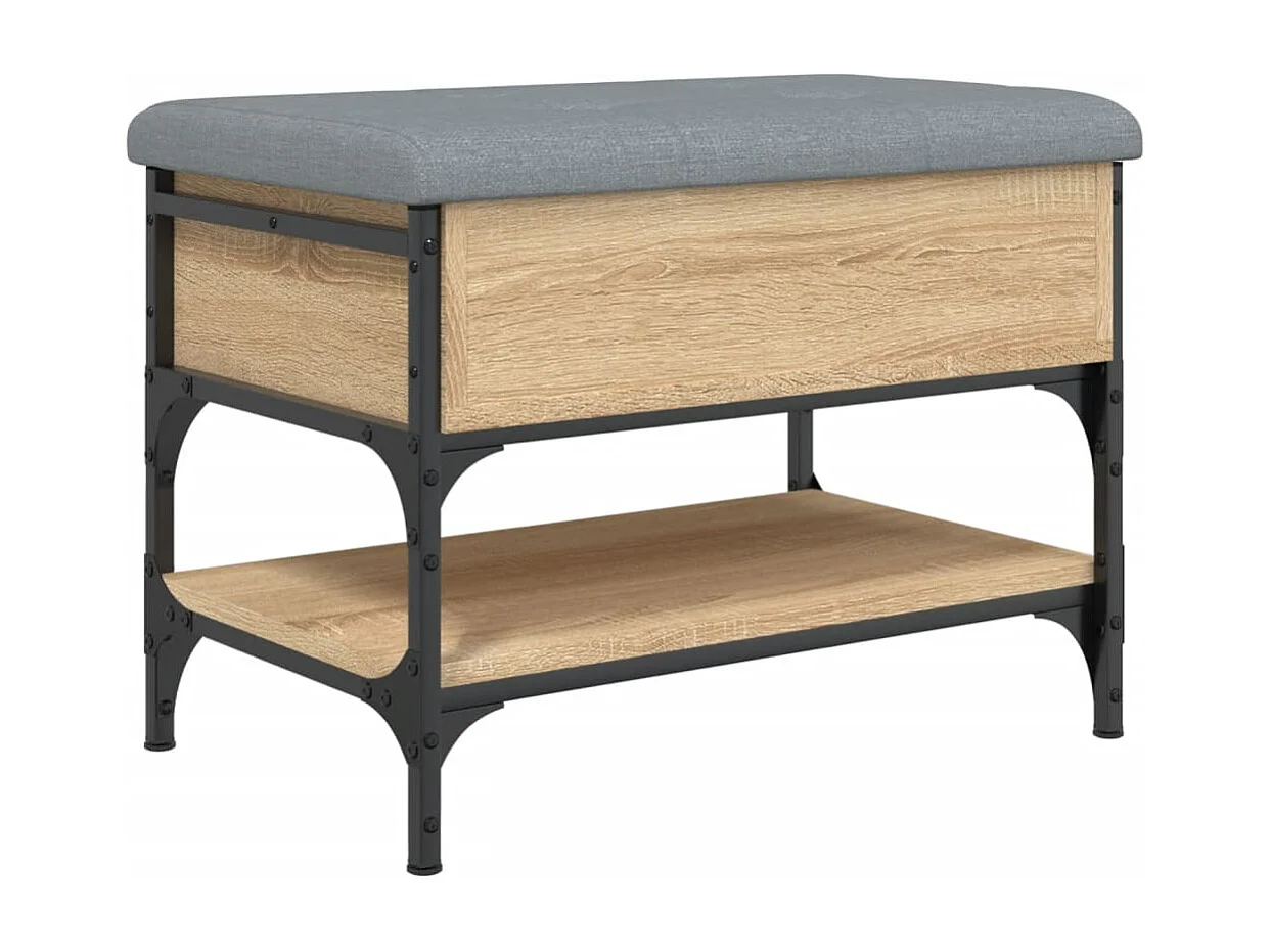Banc à chaussures chêne sonoma 62x42x45 bois d'ingénierie