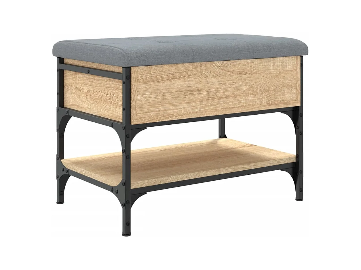 Banc à chaussures chêne sonoma 62x42x45 bois d'ingénierie