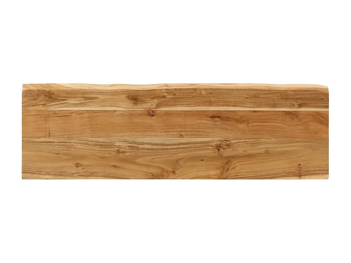 Banc avec bord vivant 105cm bois d'acacia massif