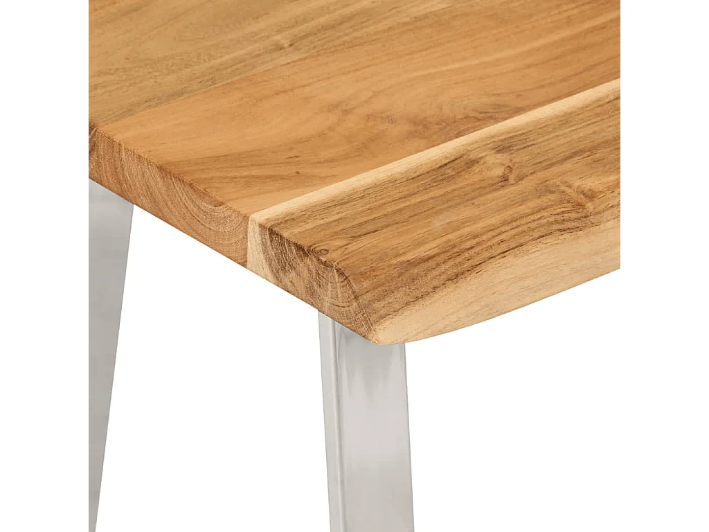 Banc avec bord vivant 105cm bois d'acacia massif