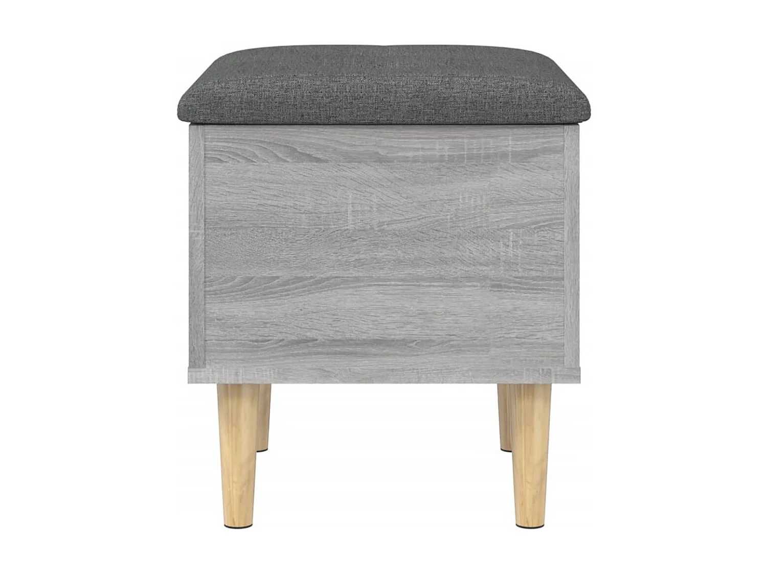 Banc de rangement sonoma gris 42x42x46 bois d'ingénierie