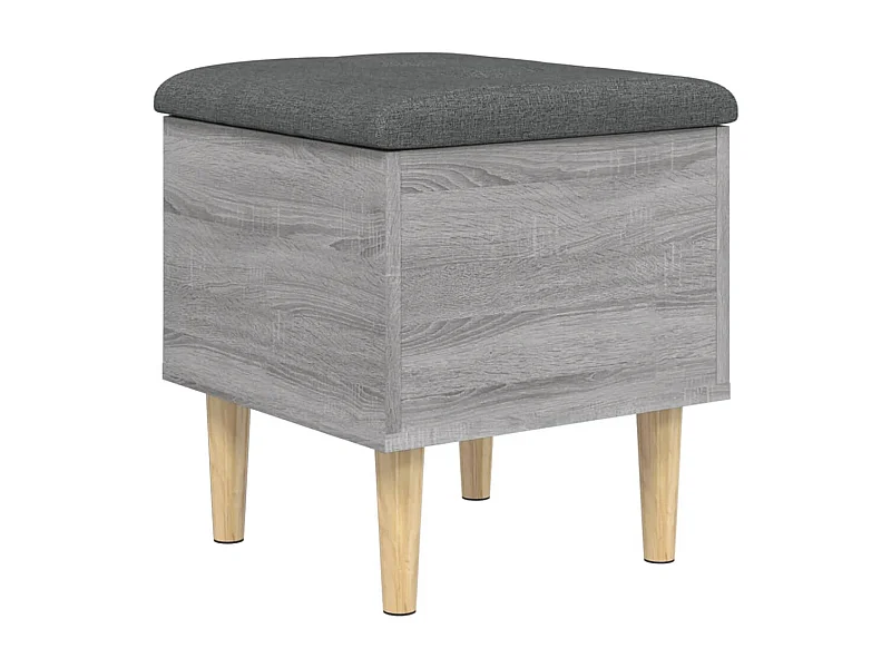 Banc de rangement sonoma gris 42x42x46 bois d'ingénierie