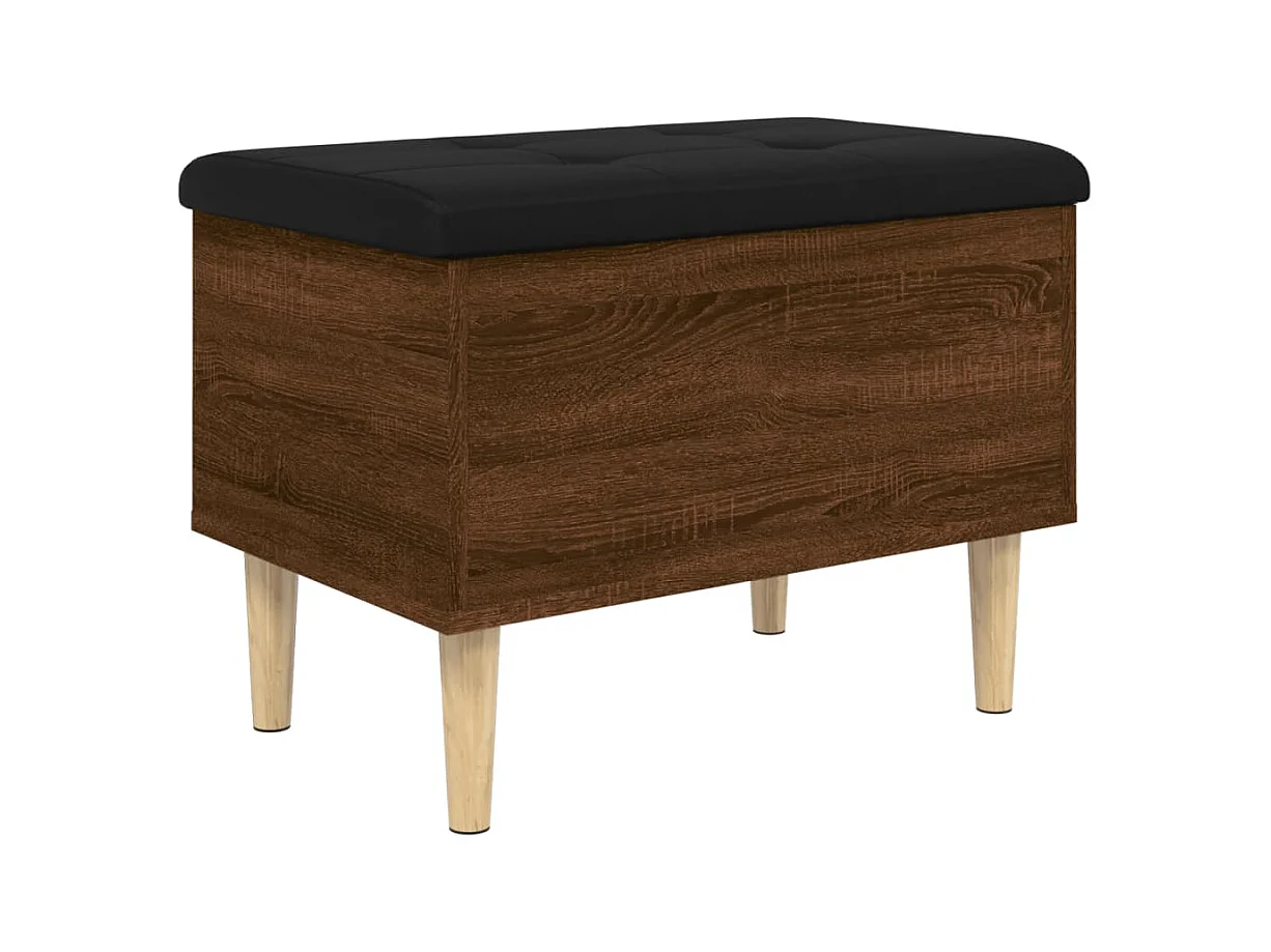 Banc de rangement chêne marron 62x42x46 bois d'ingénierie