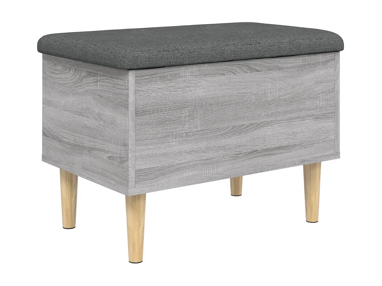 Banc de rangement sonoma gris 62x42x46 bois d'ingénierie