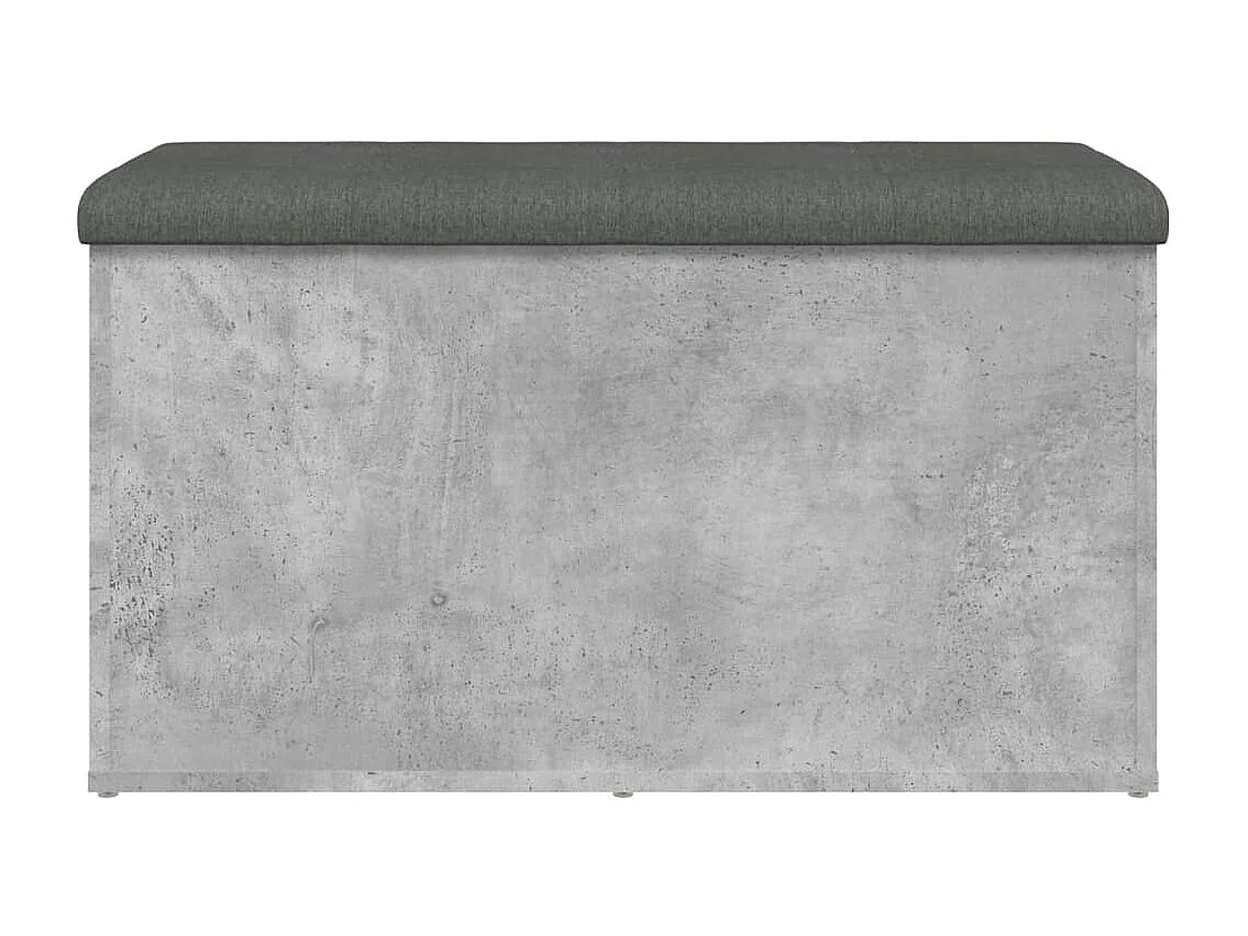 Banc de rangement gris béton 82x42x45 bois d'ingénierie