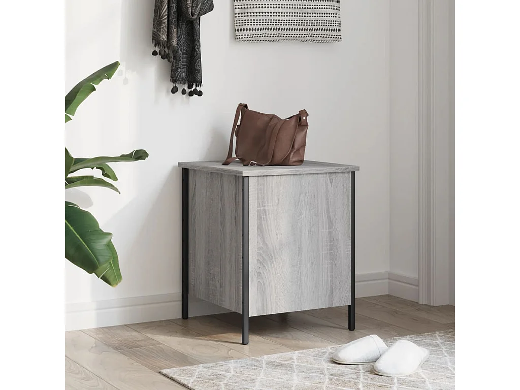 Banc de rangement sonoma gris 40x42,5x50 bois d'ingénierie