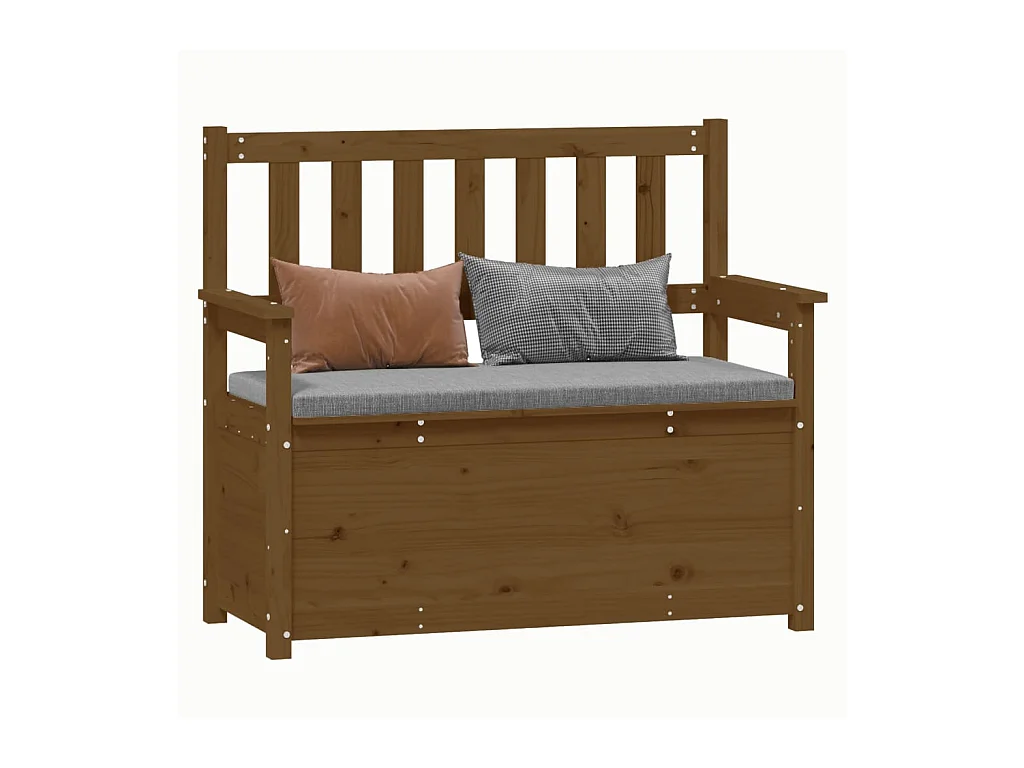 Banc Marron miel 112,5x51,5x96,5 Bois de pin massif