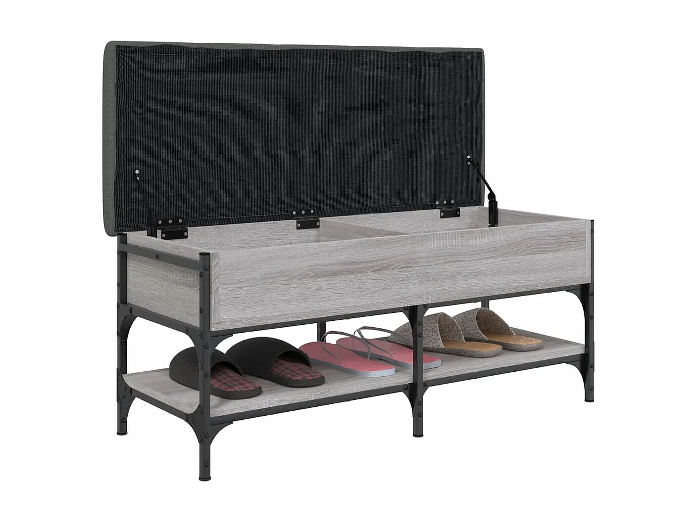 Banc à chaussures sonoma gris 102x42x45 bois d'ingénierie