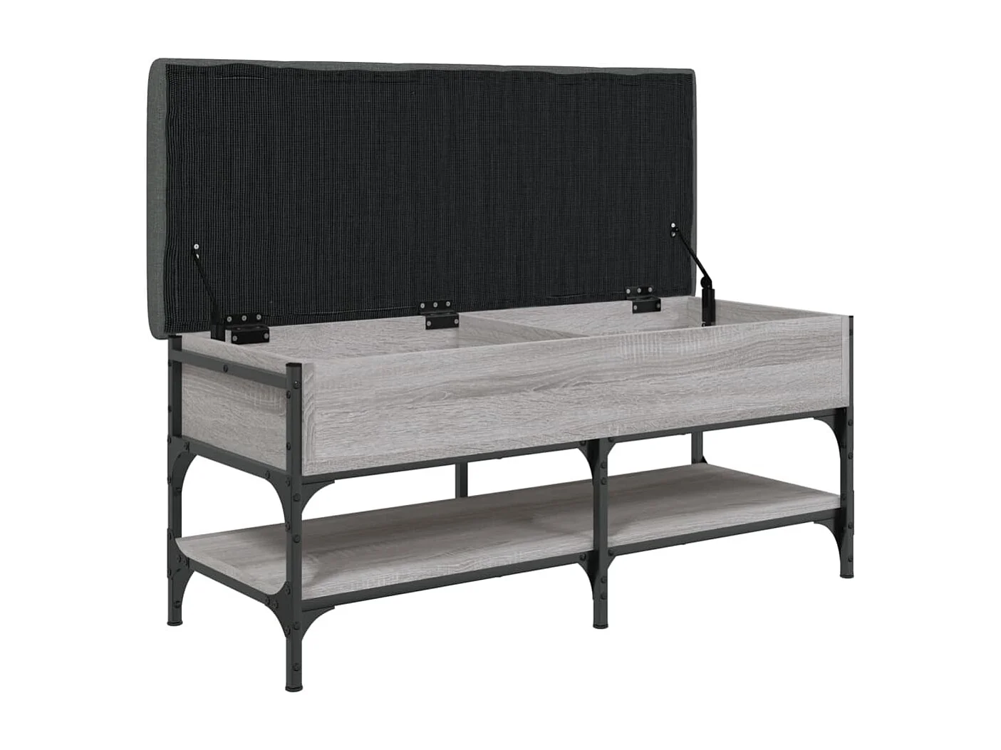 Banc à chaussures sonoma gris 102x42x45 bois d'ingénierie