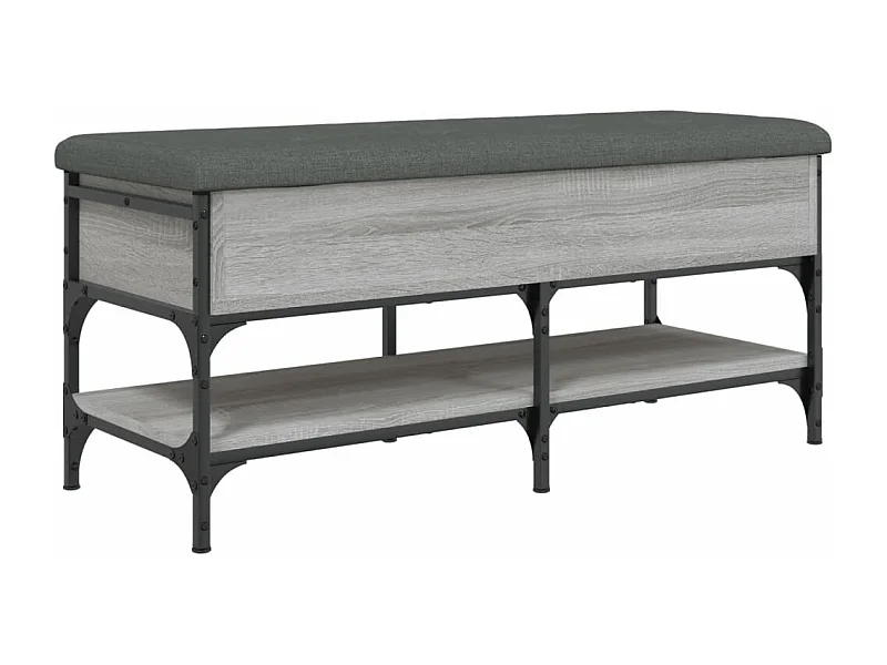 Banc à chaussures sonoma gris 102x42x45 bois d'ingénierie
